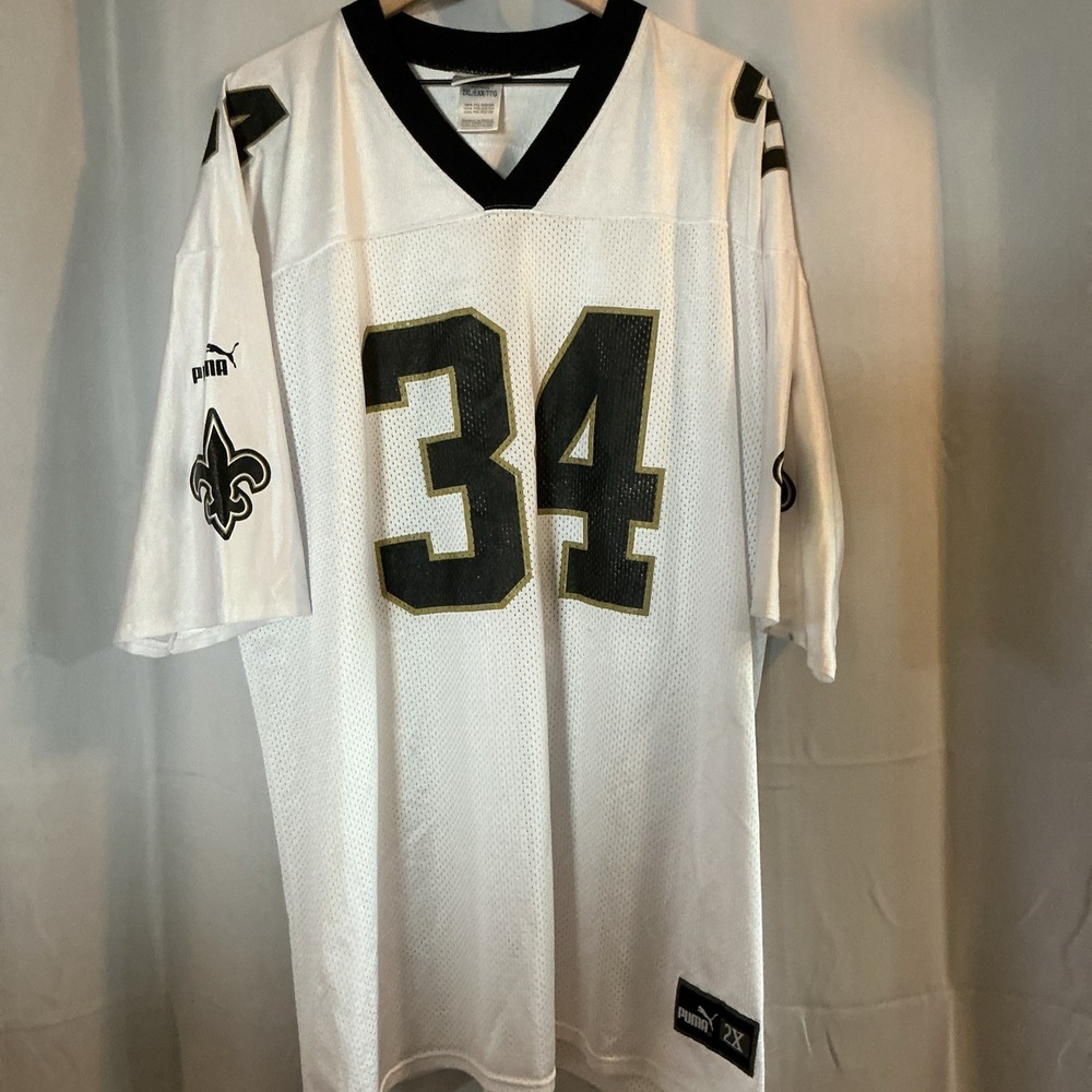 Vintage New Orleans Saints Puma Jersey XXL White Ricky Williams NFL Football 90s